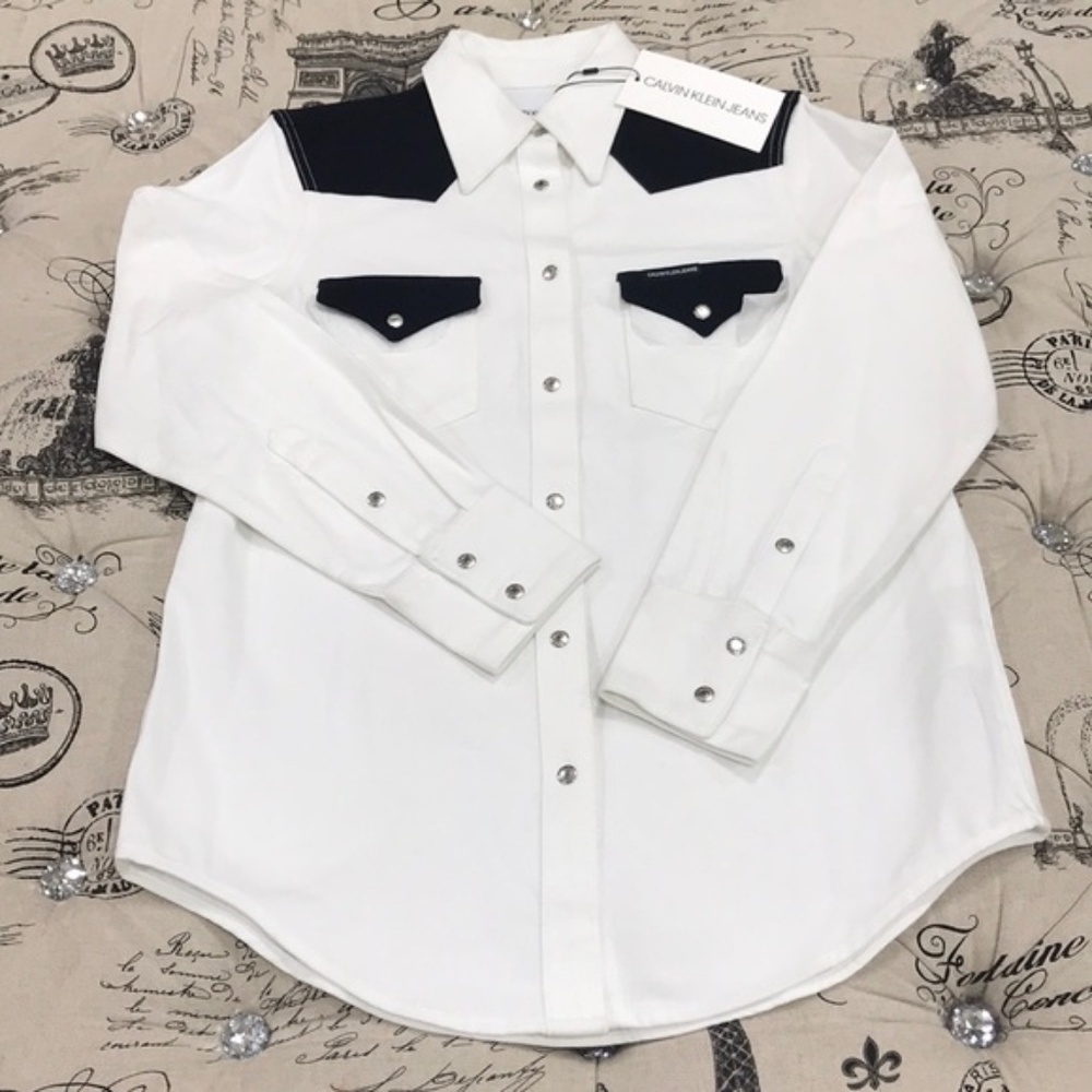 Calvin Klein Jeans Cotton Western Shirt - Picture 7 of 12